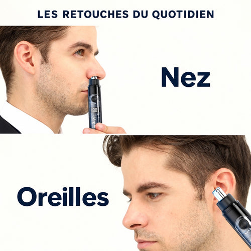 Démonstration de la tondeuse pour le nez et les oreilles en français